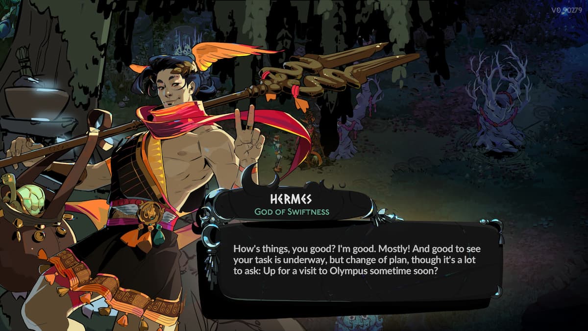 Hermes mentioned Melinoe going to Olympus in Hades 2