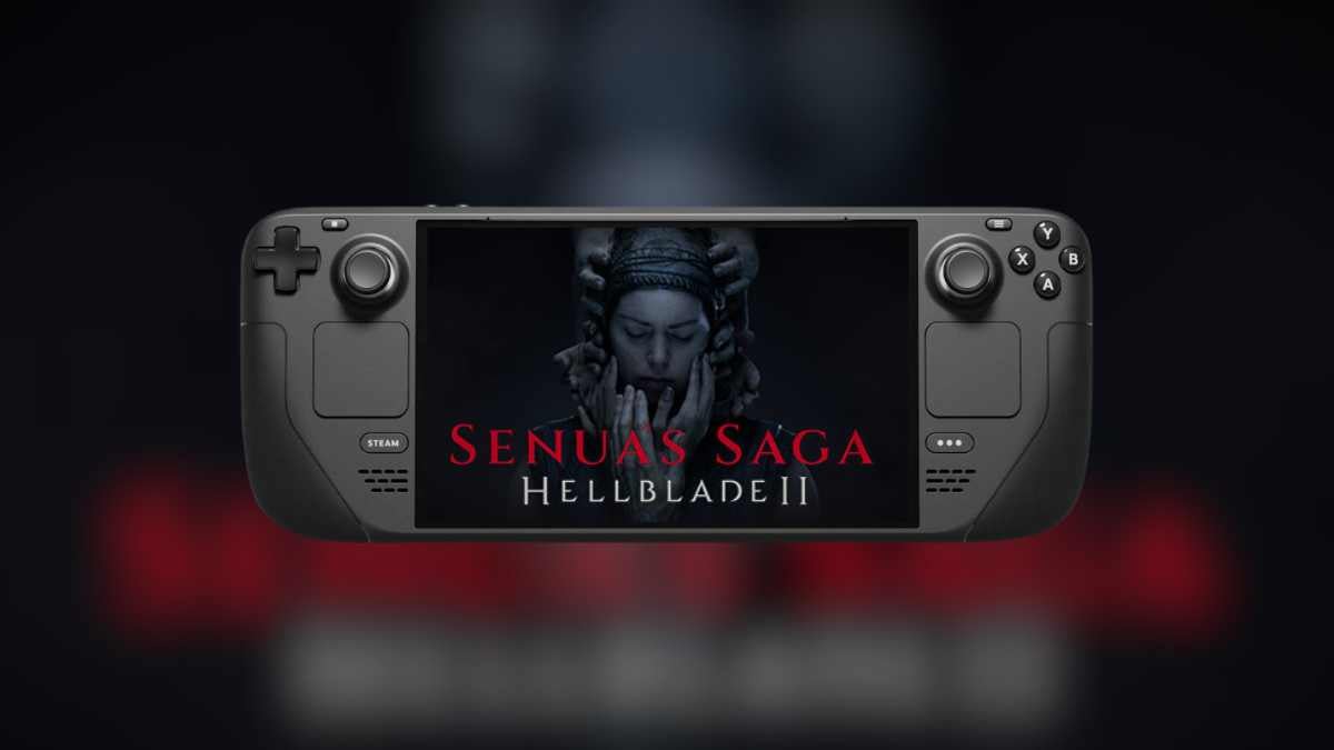 Hellblade 2 being played on a Steam Deck