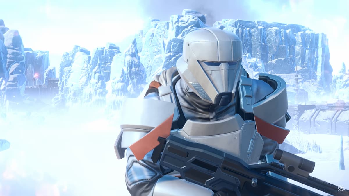 Helldivers 2 character using new gun from Polar Patriots Warbond update.