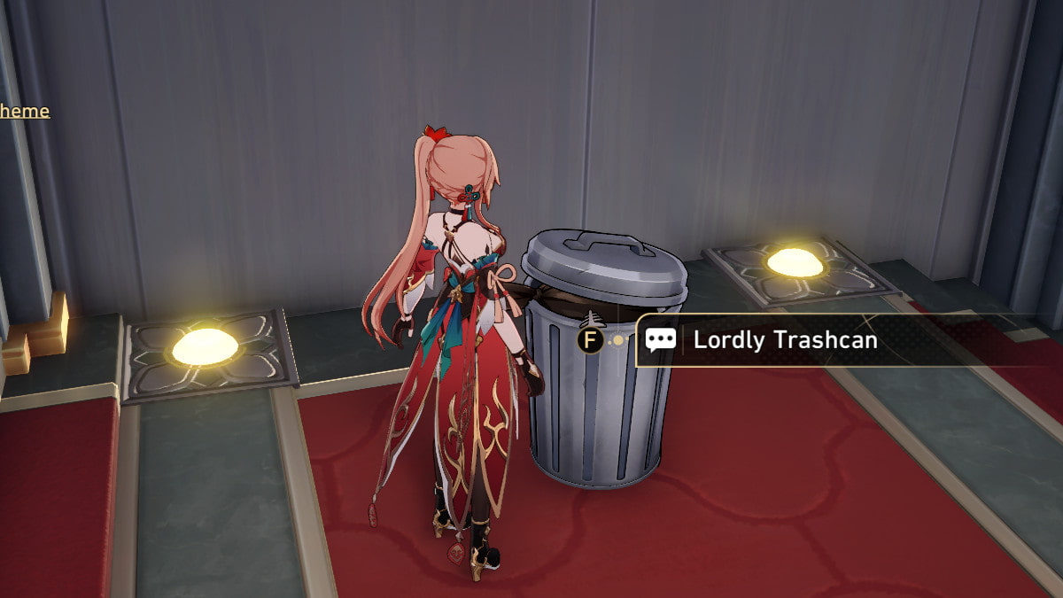 Lordly Trashcan 1 place in Penacony Grand Threater in Honkai Star Rail.
