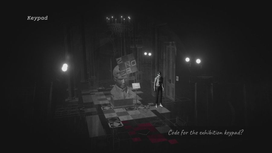 A sample version of the exhibition keypad puzzle in Lorelei and the Laser Eyes.