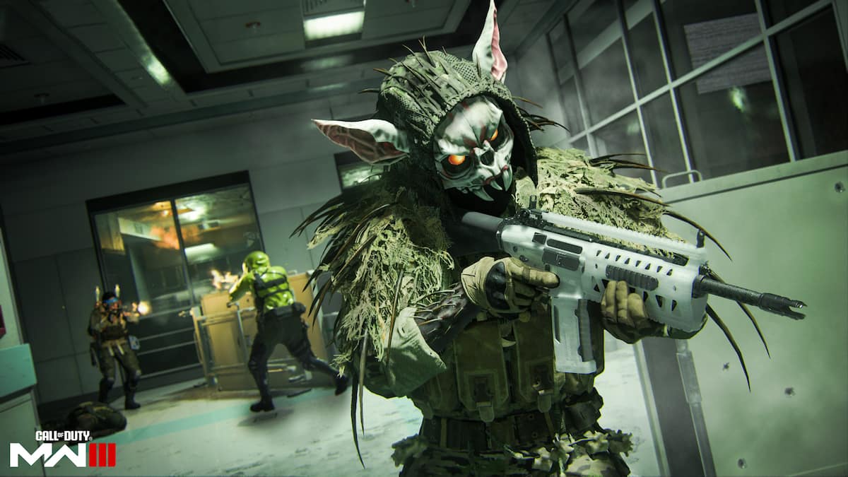 Call of Duty operator shooting assault rifle