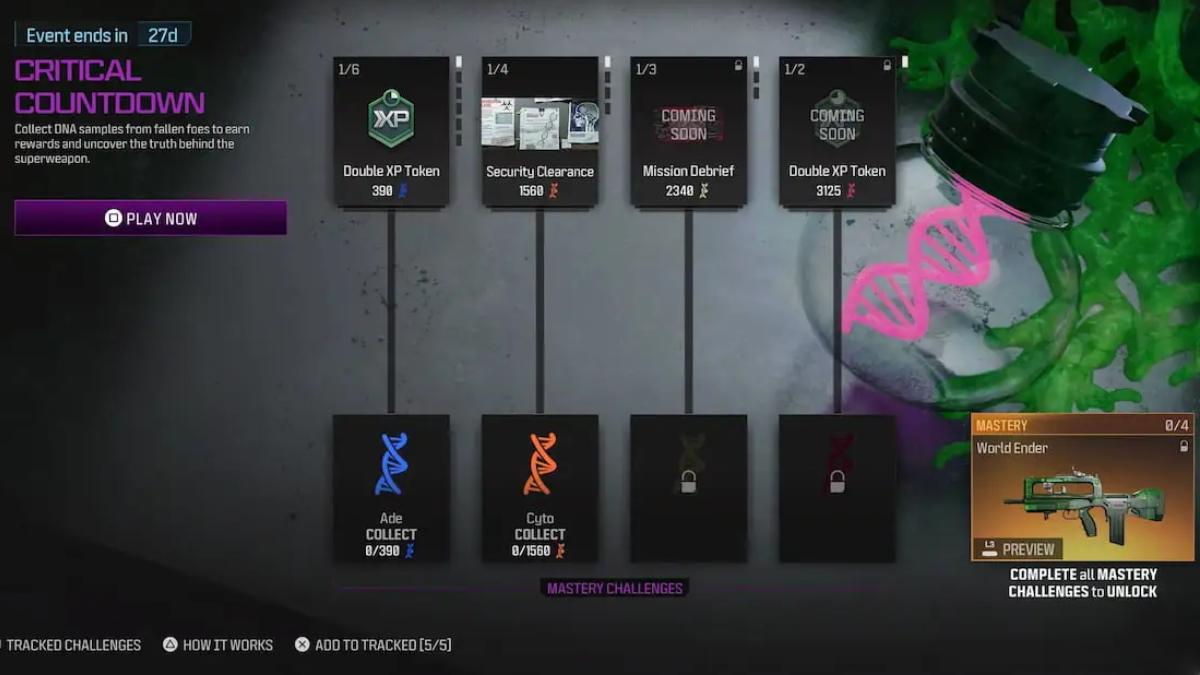 List of the MW3 Critical Countdown event rewards