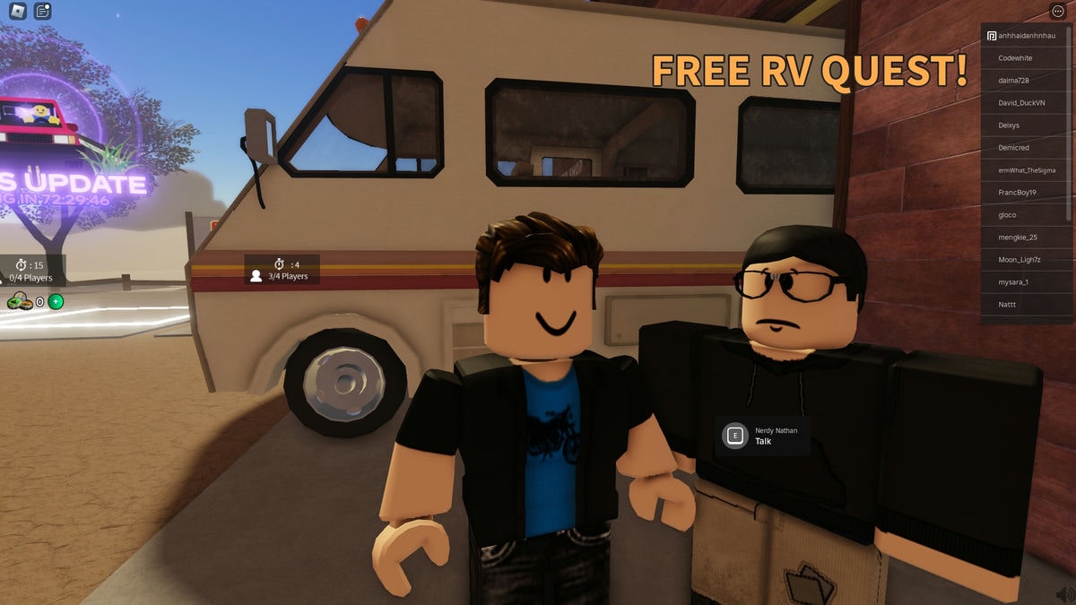 Standing with Nerdy Nathan in Roblox a Dusty Trip