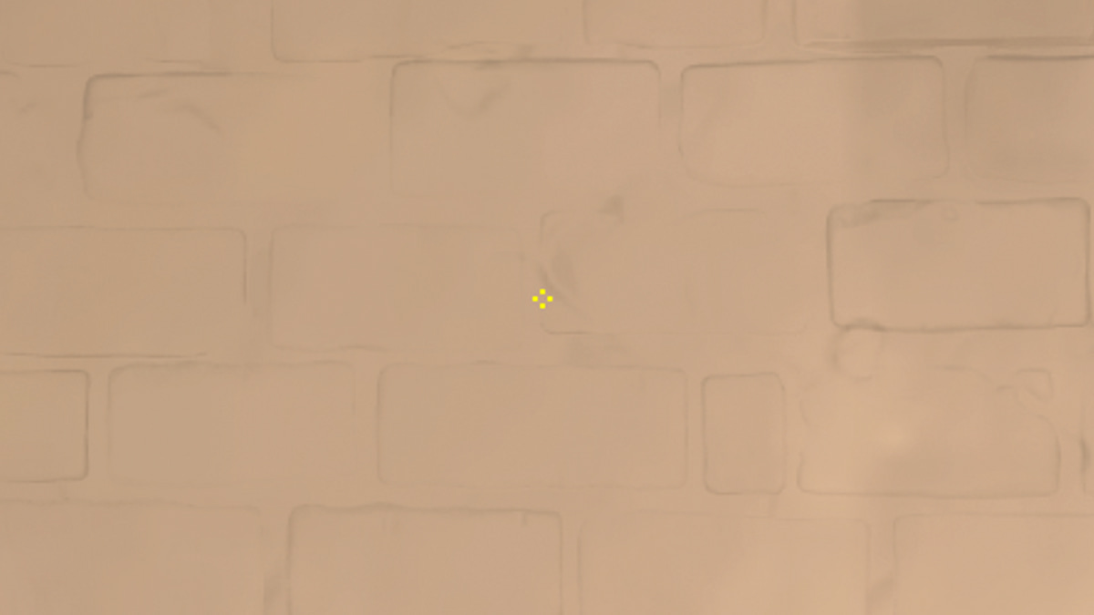 The yellow non recoil crosshair in Valorant