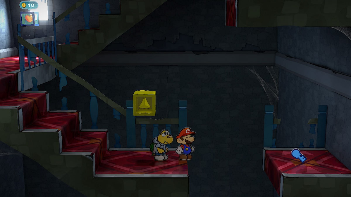 The Blue Key in Hooktail Castle in Paper Mario: the Thousand Year Door.
