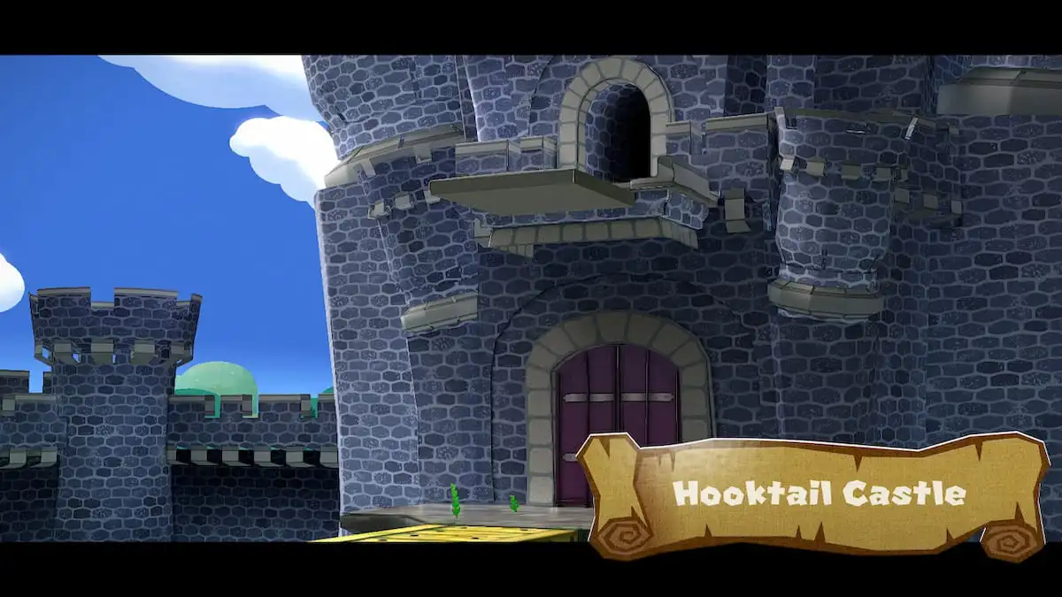 The front door in Hooktail Castle in Paper Mario: the Thousand-Year Door.