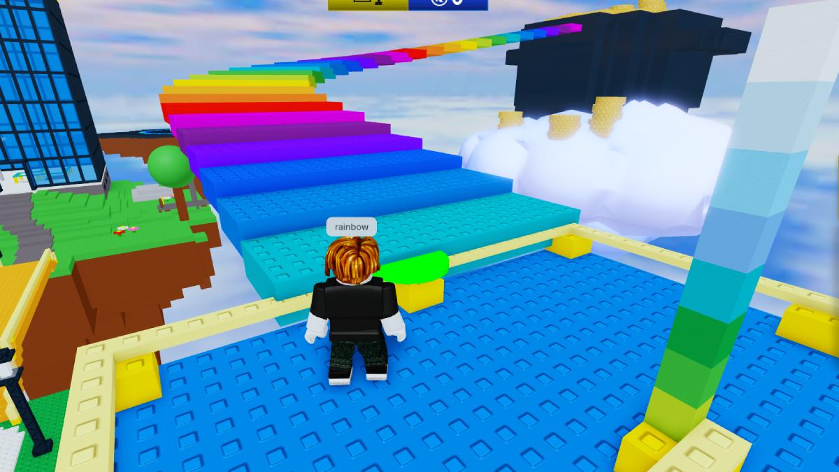 Rainbow path in Roblox The Classic