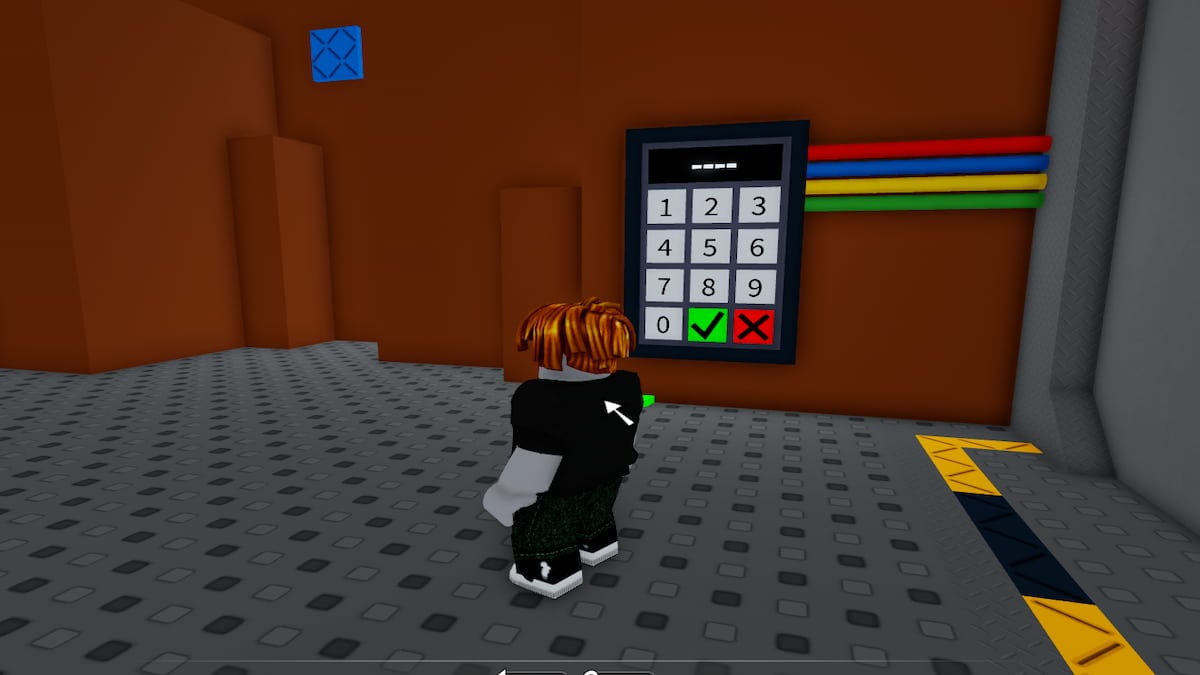 The keypad of Duck Vault in Roblox The Classic