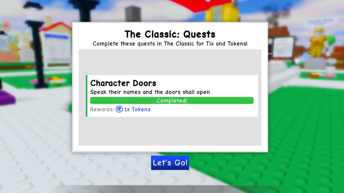 Roblox The Classic characters doors quest