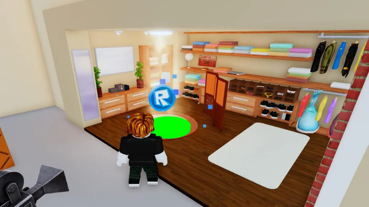 Standing in the Secret wardrobe in Roblox The Classic