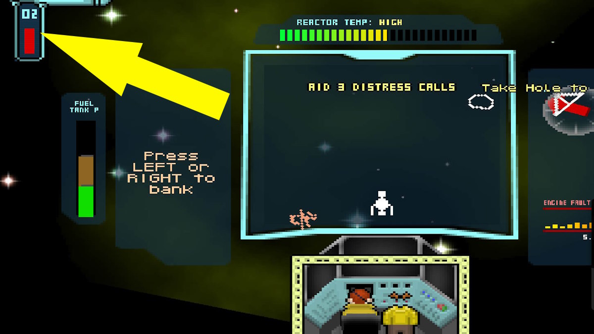 This is the oxygen level indicator in Starstruck Vagabond.