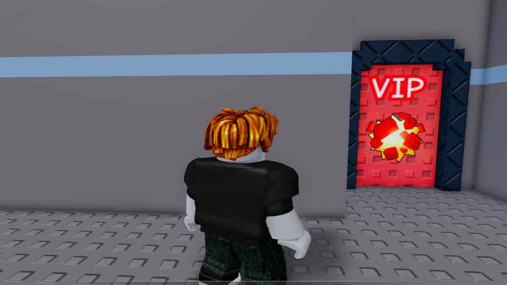 A player seeing a secret door in Roblox Classic Event