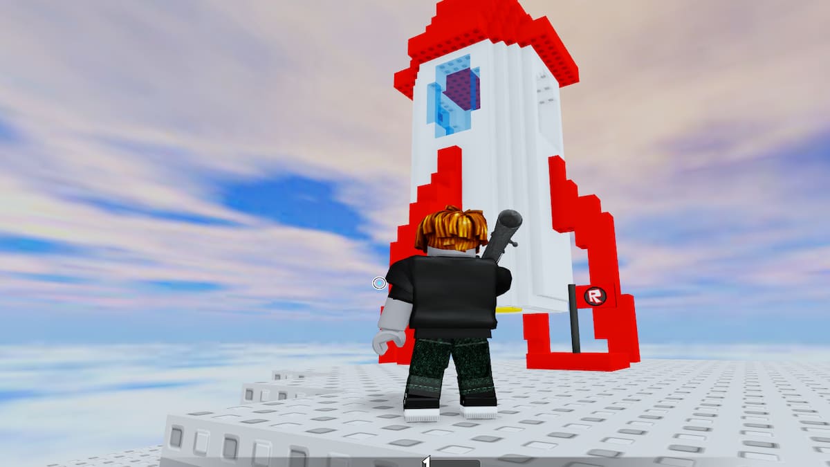 A player shooting a rocket in Roblox Classic Event