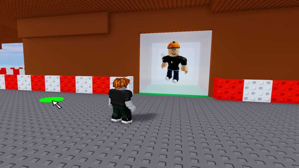 A player seeing a secret door in Roblox Classic Event