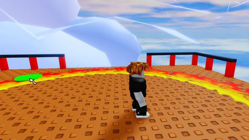 A player standing on a platform in Roblox Classic Event