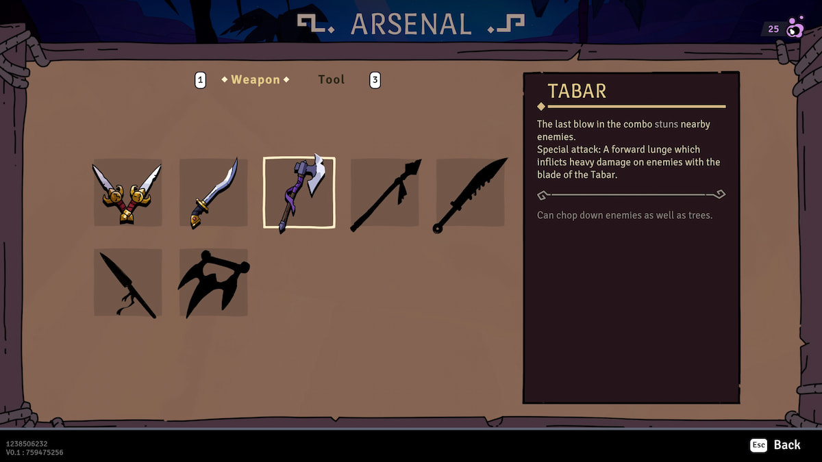The Tabar Weapon in the Rogue Prince of Persia