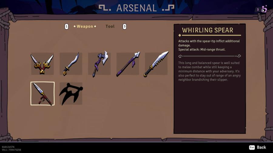 The Whirling Spear weapon in the Rogue Prince of Persia