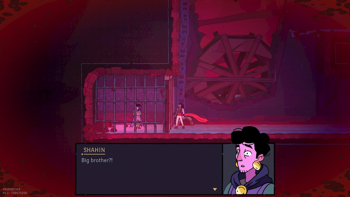 Shahin imprisoned in a cell in the Rogue Prince of Persia