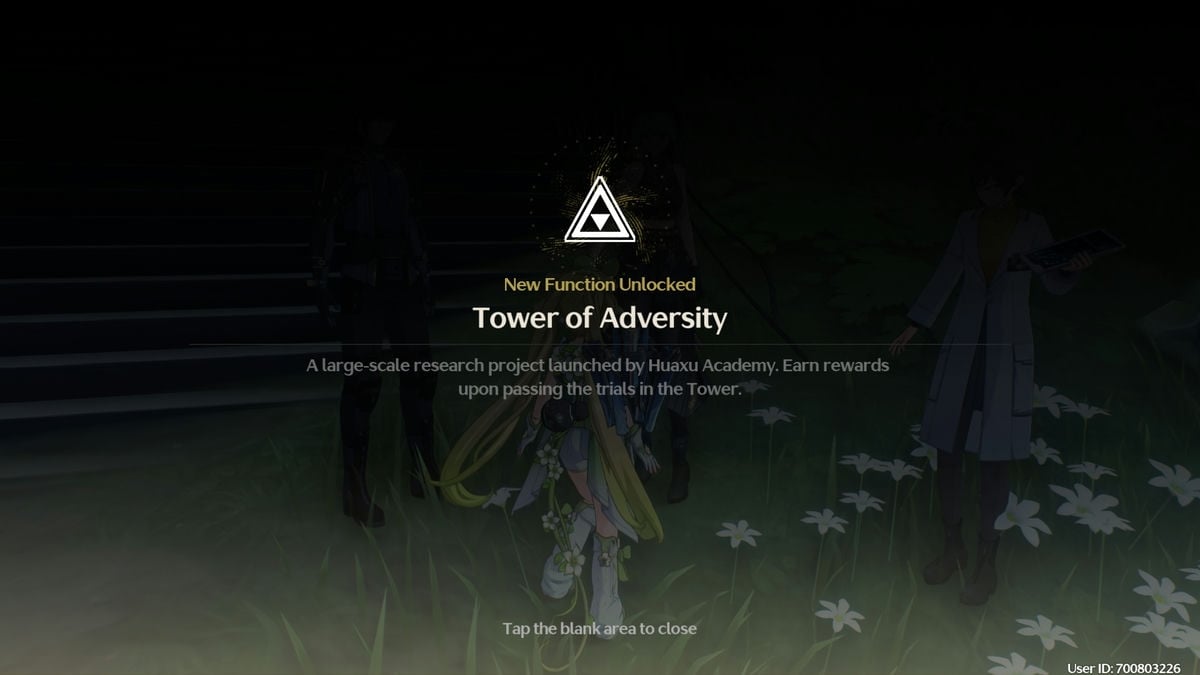 Tower of Adversity unlocked screen in Wuthering Waves