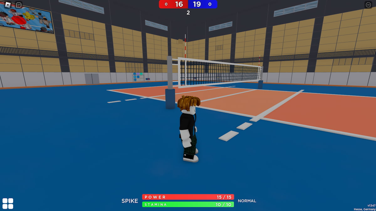 Volleyball  4.2 court with players in Roblox 