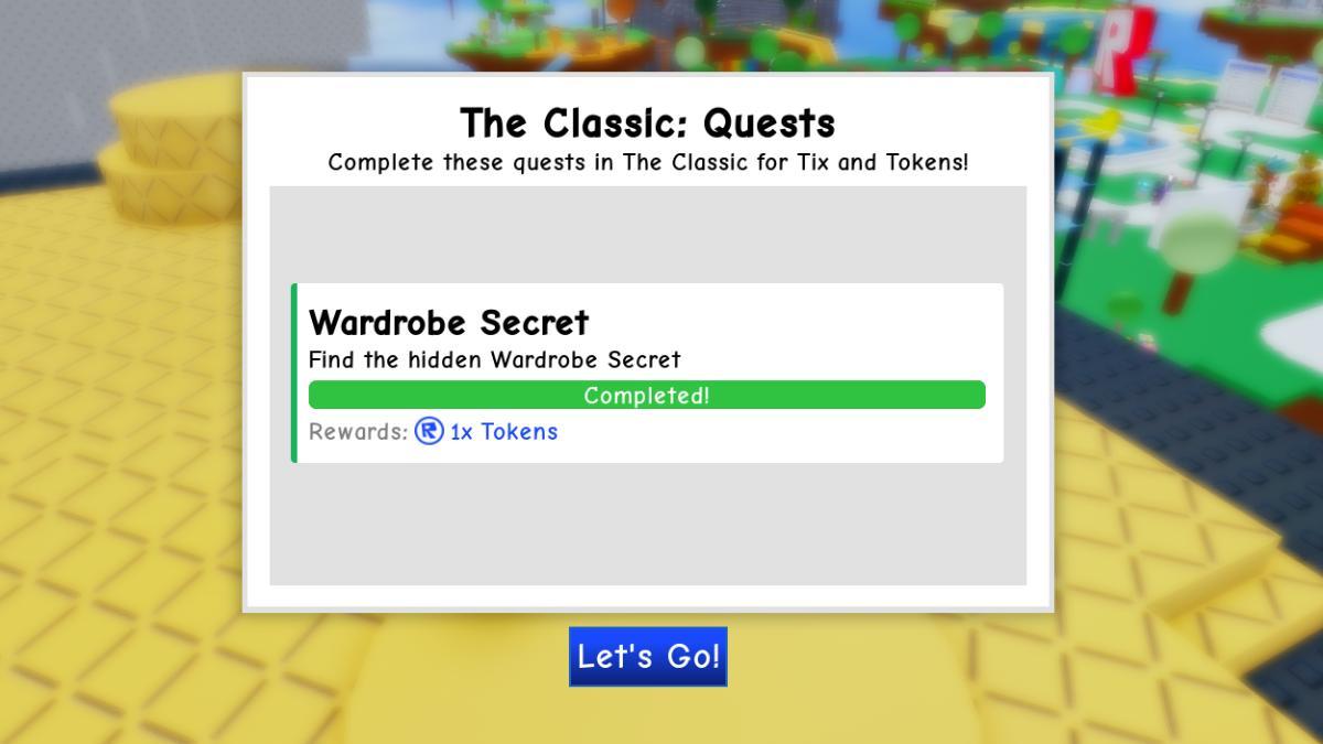 Secret Quest How to get Wardrobe Secret quest in Roblox The Classic - Pro Game Guides