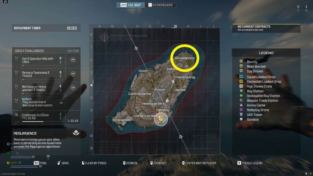 Full map of Rebirth Island in Warzone