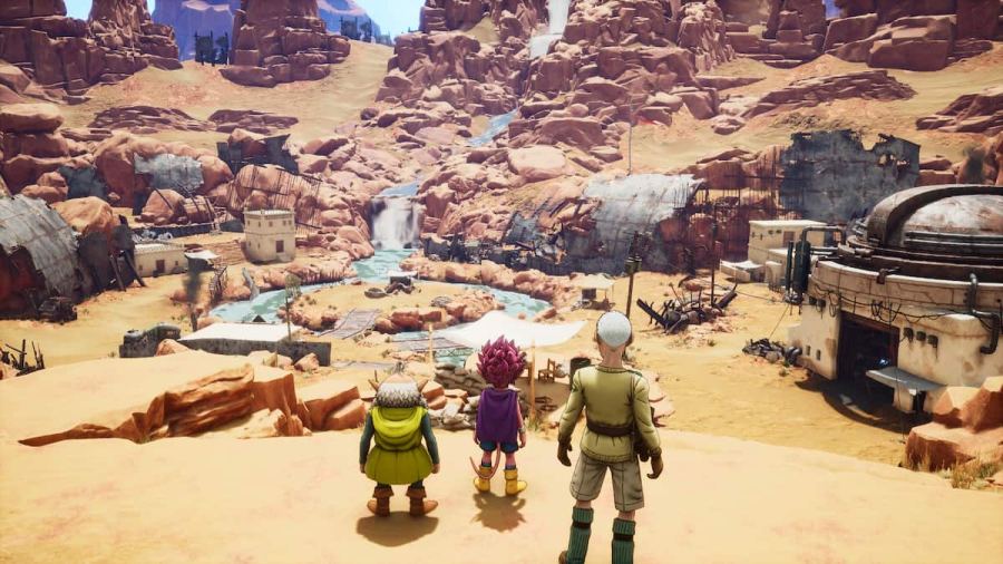 Spino Town with water in Sand Land