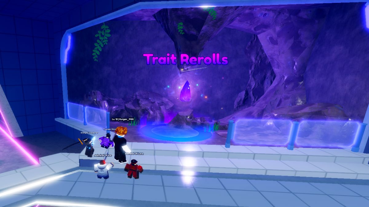 Anime Defenders player preparing to reroll traits