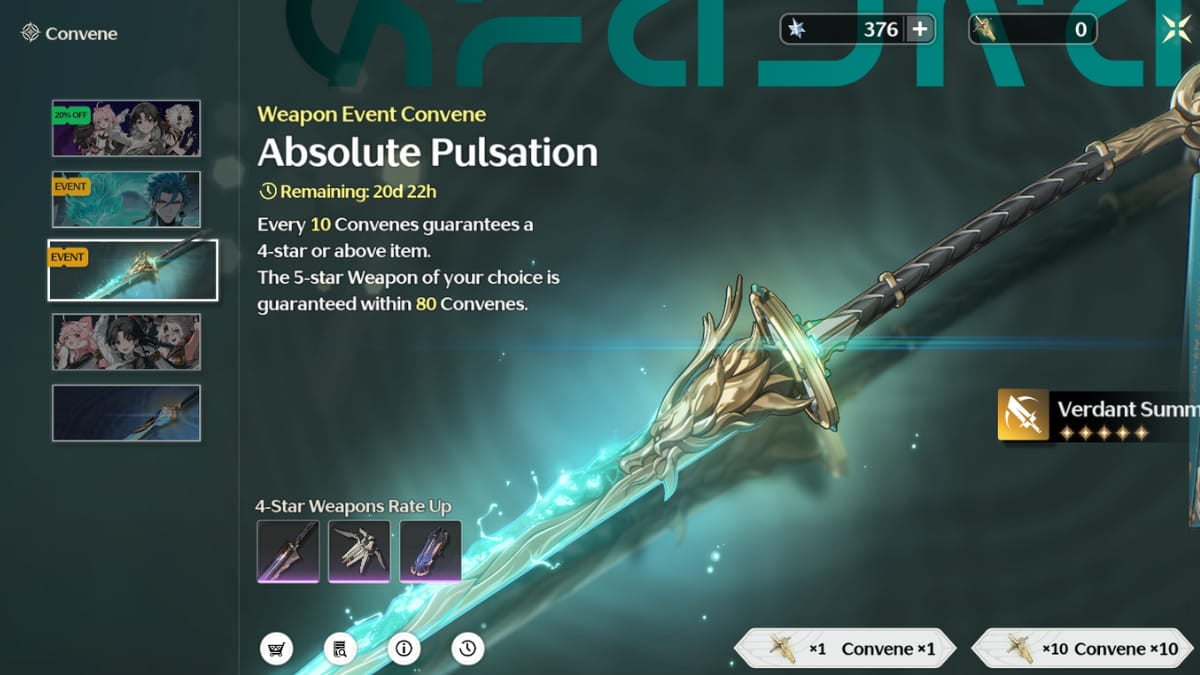 Wuthering Waves weapon Convene Absolute Pulsation banner