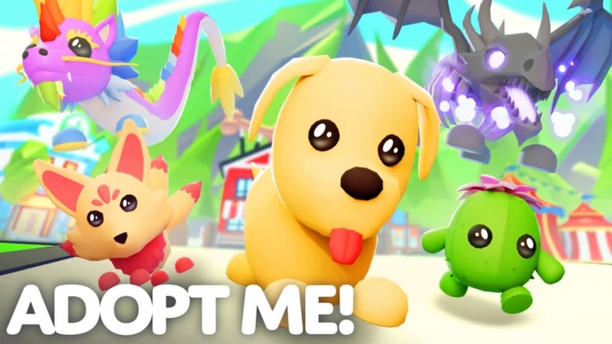 A group of pets in Roblox Adopt Me 