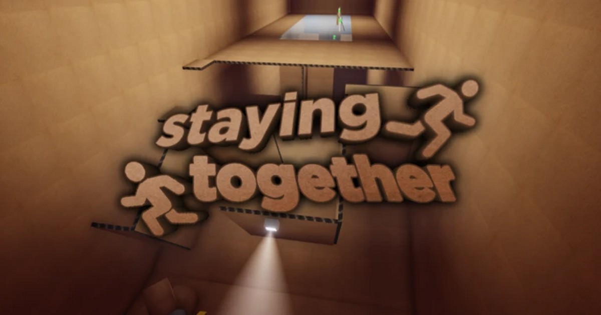 An obby from above in Roblox Staying Together