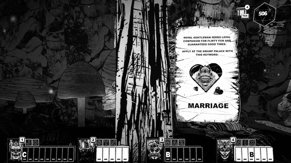 Marriage flyer in CRYPTMASTER.