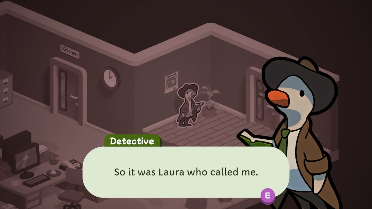 Figuring out who the client is in Duck Detective.