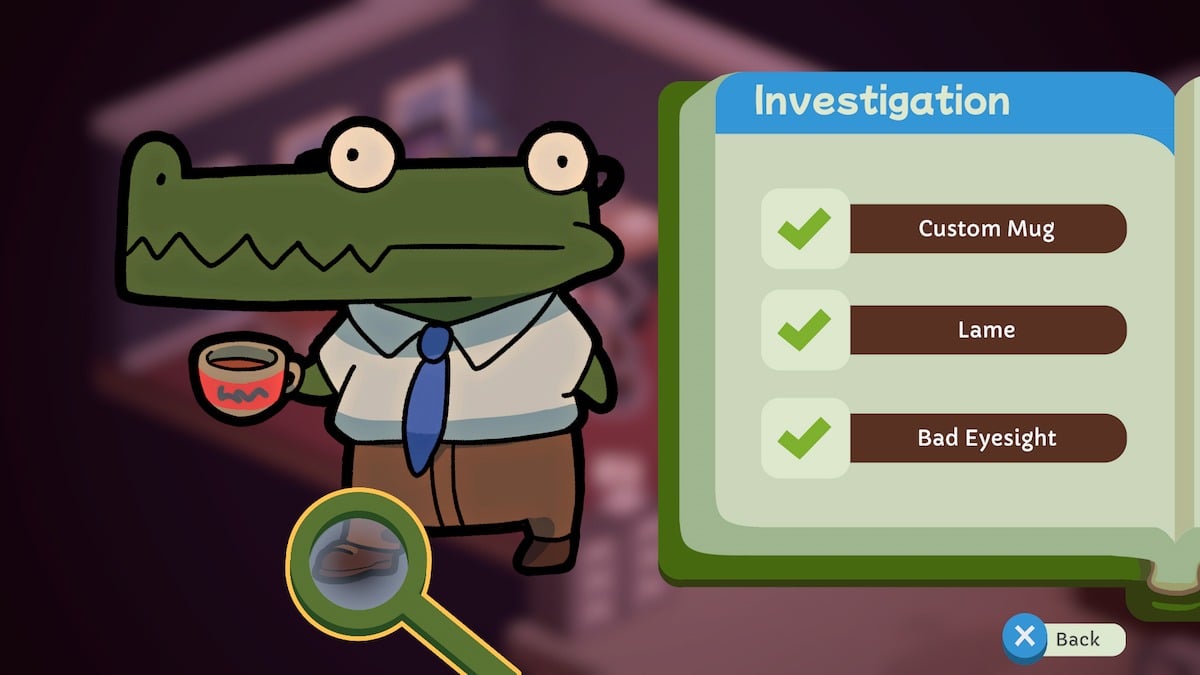 Freddy the crocodile in Duck Detective.