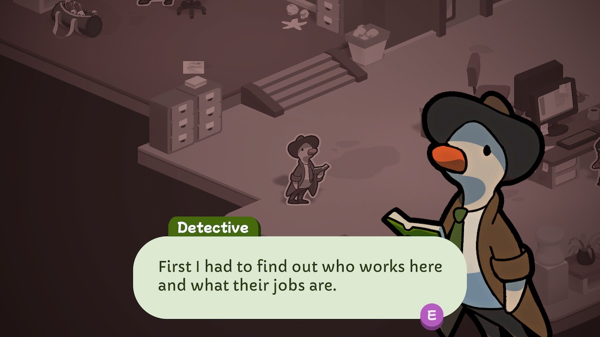 Duck Detective on the case in Duck Detective.