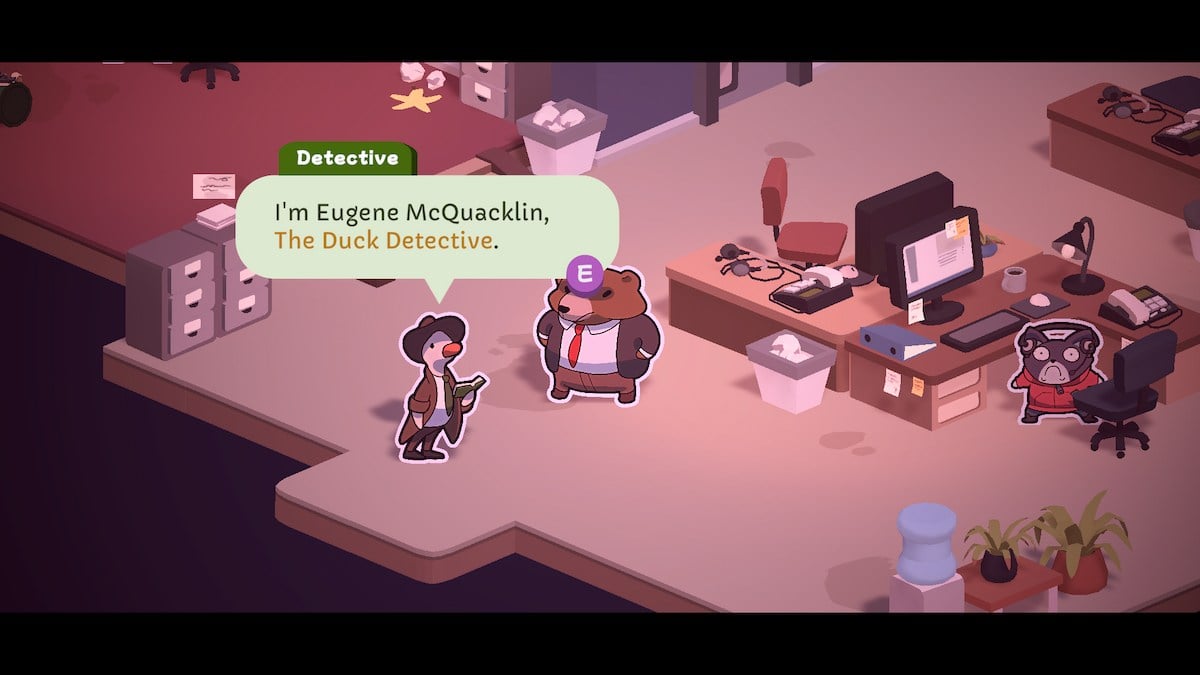 Duck Detective's real name in Duck Detective.