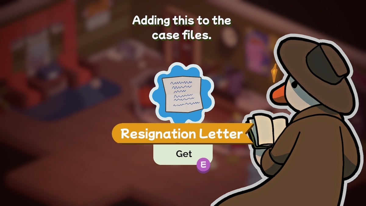 Sophie's note clue in Duck Detective.