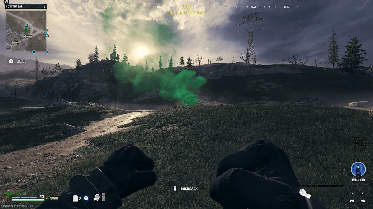 Demonstration of an exfil point from within a game.