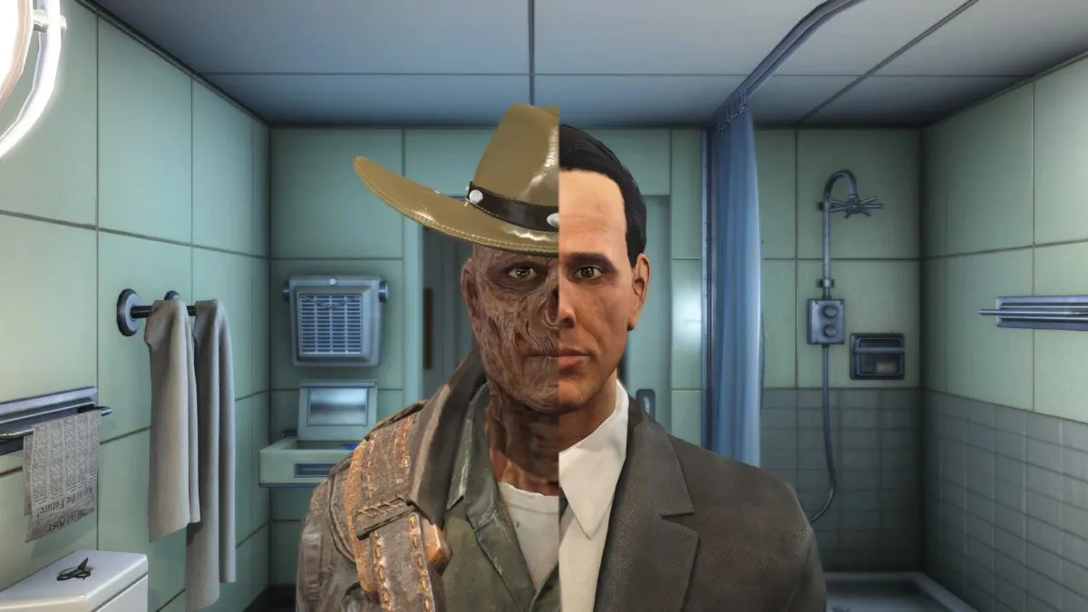 Cooper Howard from the Fallout TV show as a character mod in Fallout 4