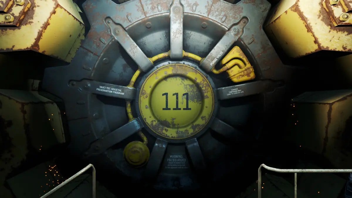 The door of Vault 111 in Fallout 4