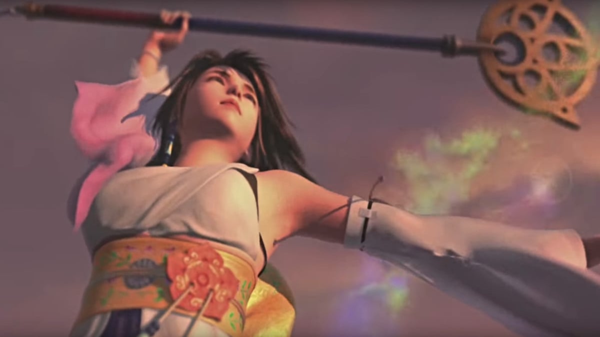 Yuna performs a ritual in Final Fantasy X