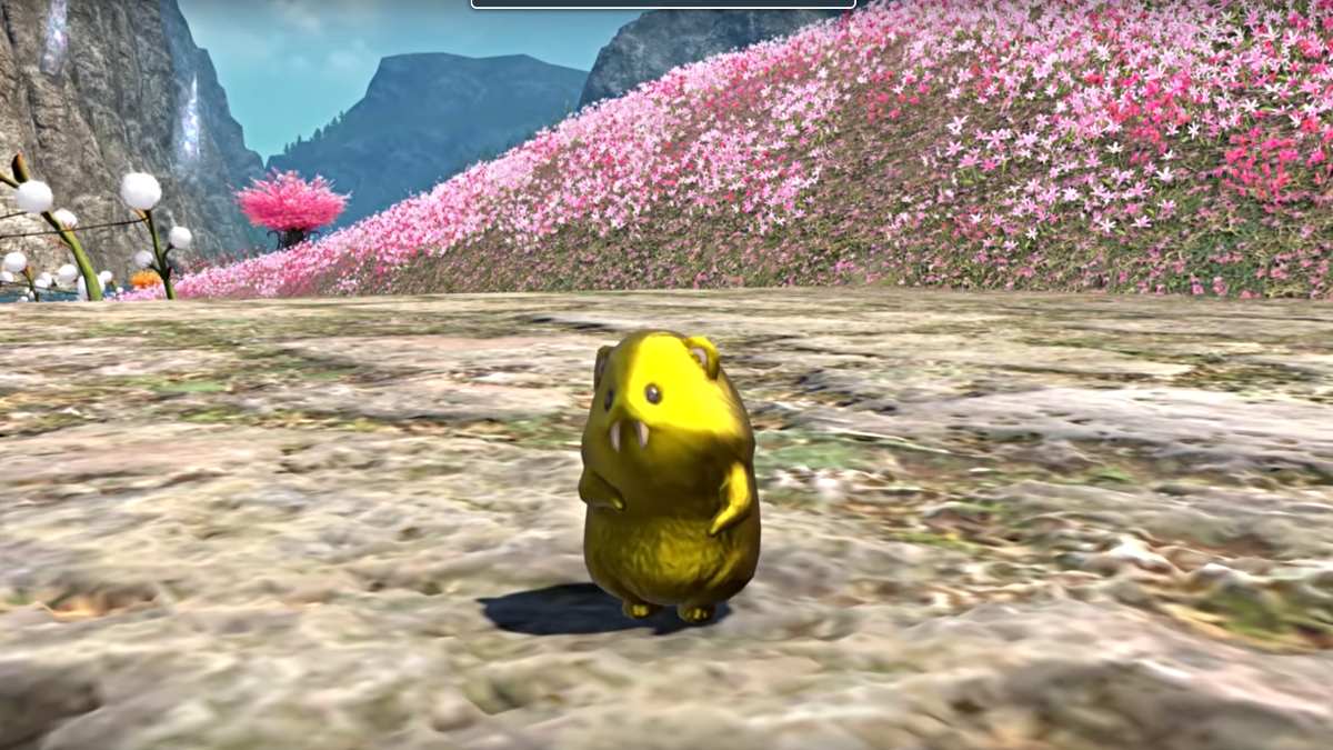 The Golden Beaver minion in FFXIV