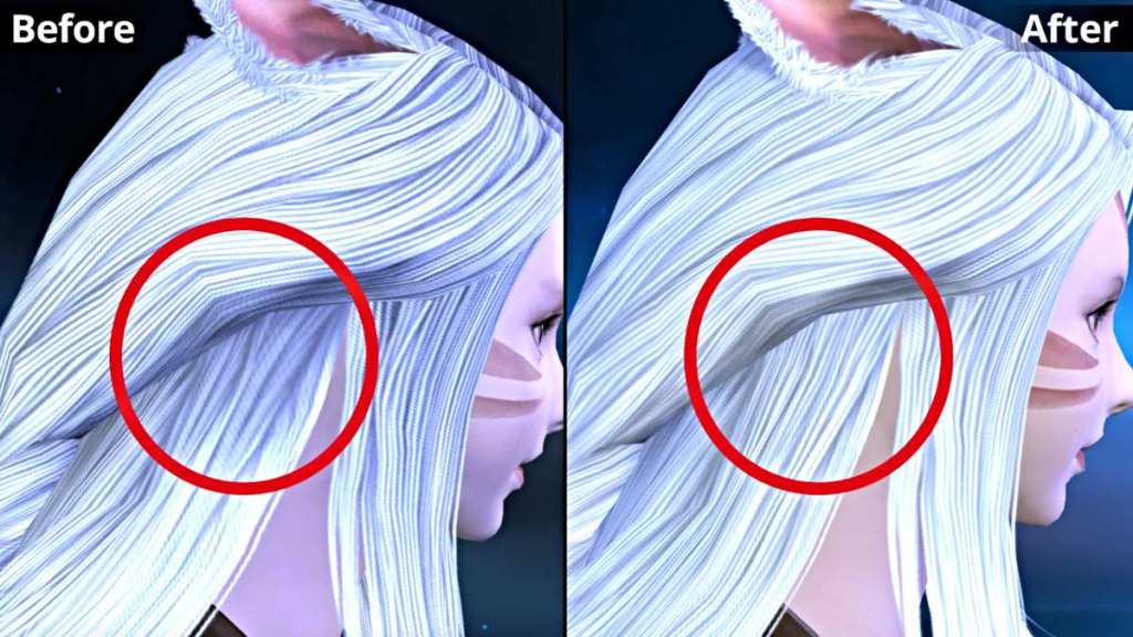 Hair resolution upgraded in Final Fantasy XIV