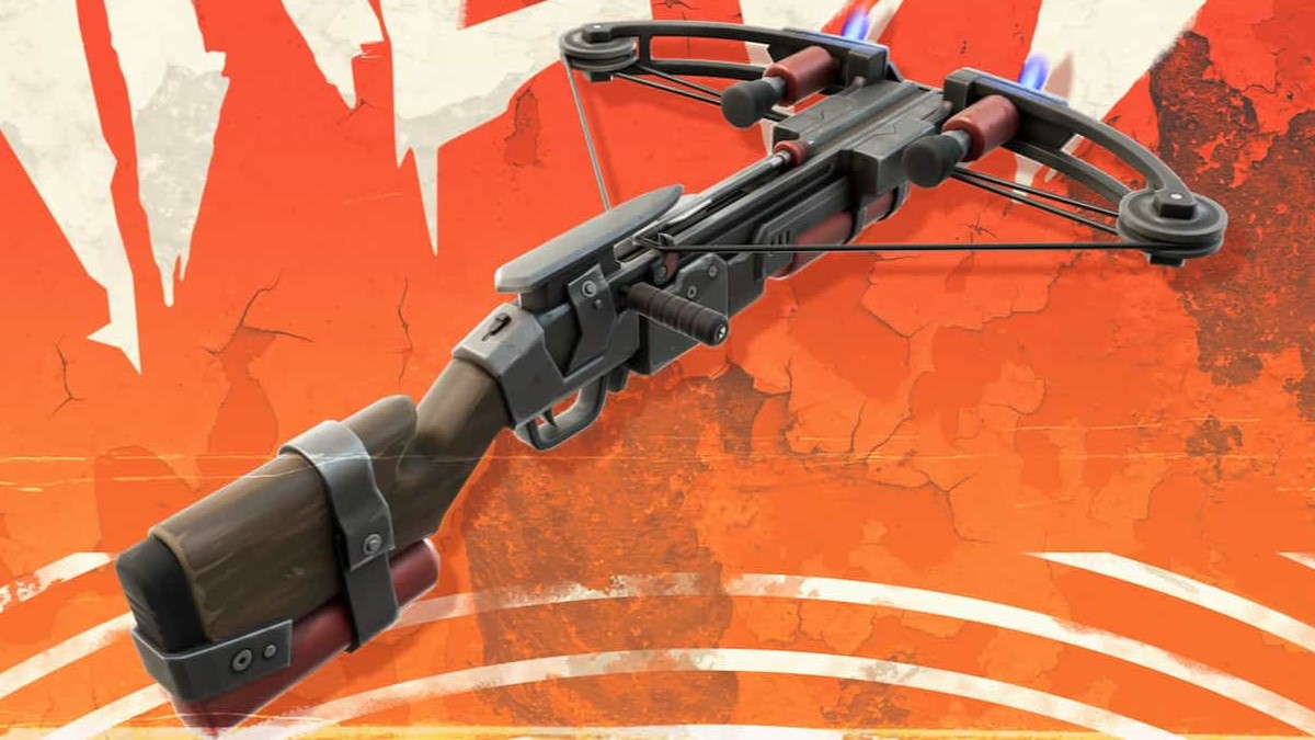 Fortnite Chapter 5 Season 3 new weapon boom bolt being shown.
