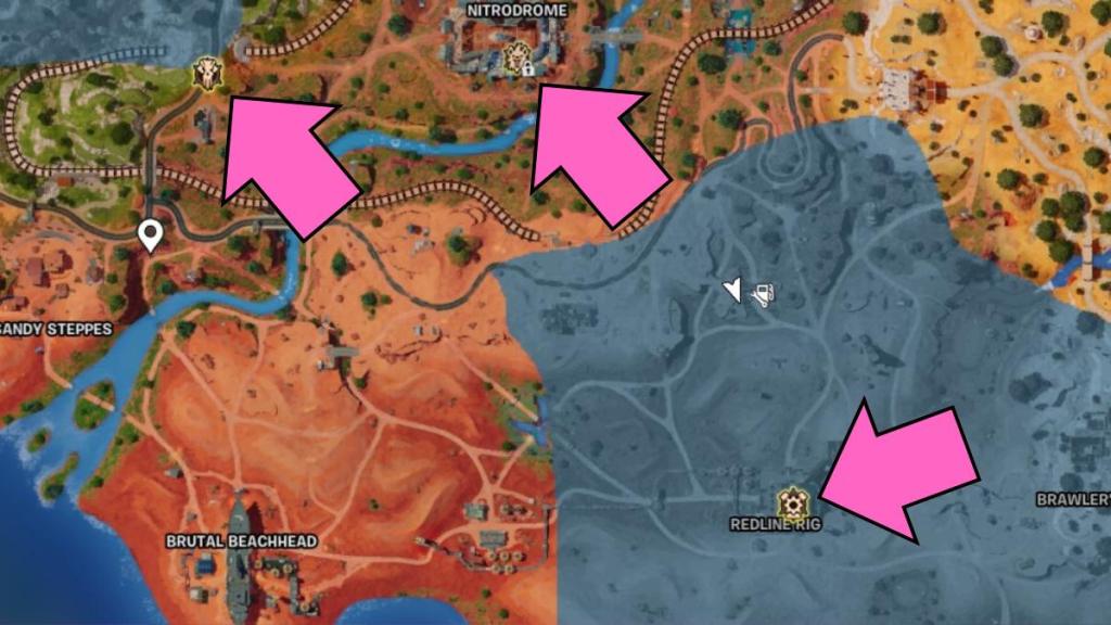 All boss symbols on the map in Fortnite Chapter 5 Season 3