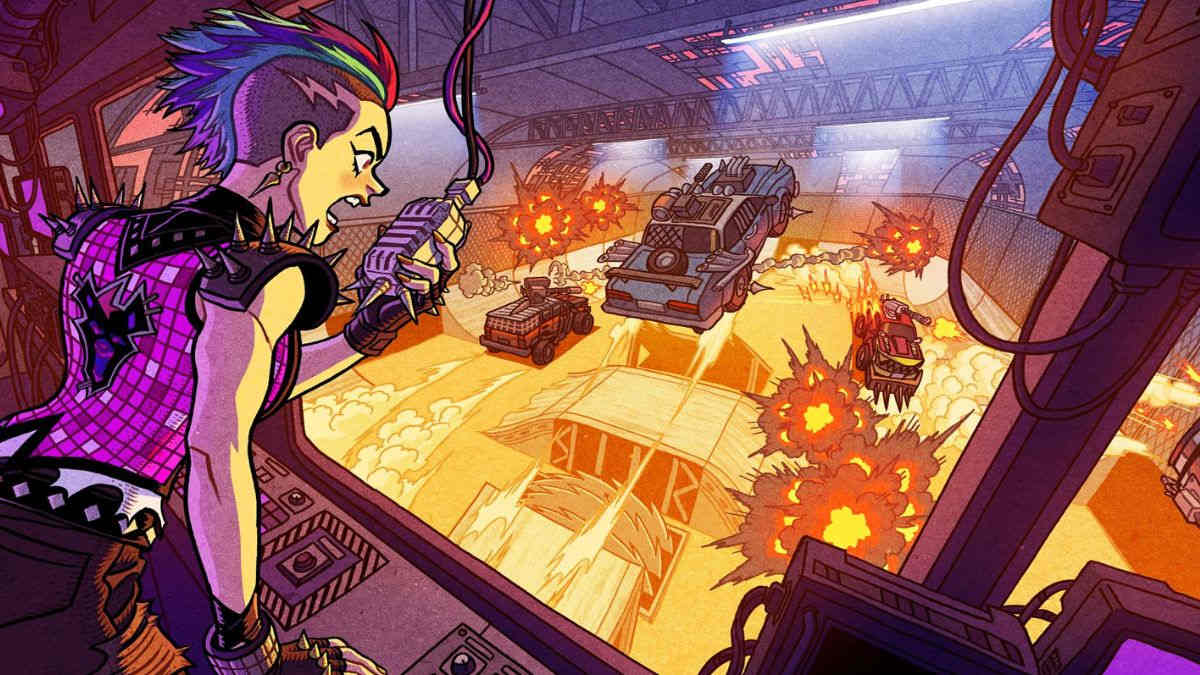 Fortnite character Ringmaster Scarr sending cars into battle loading screen