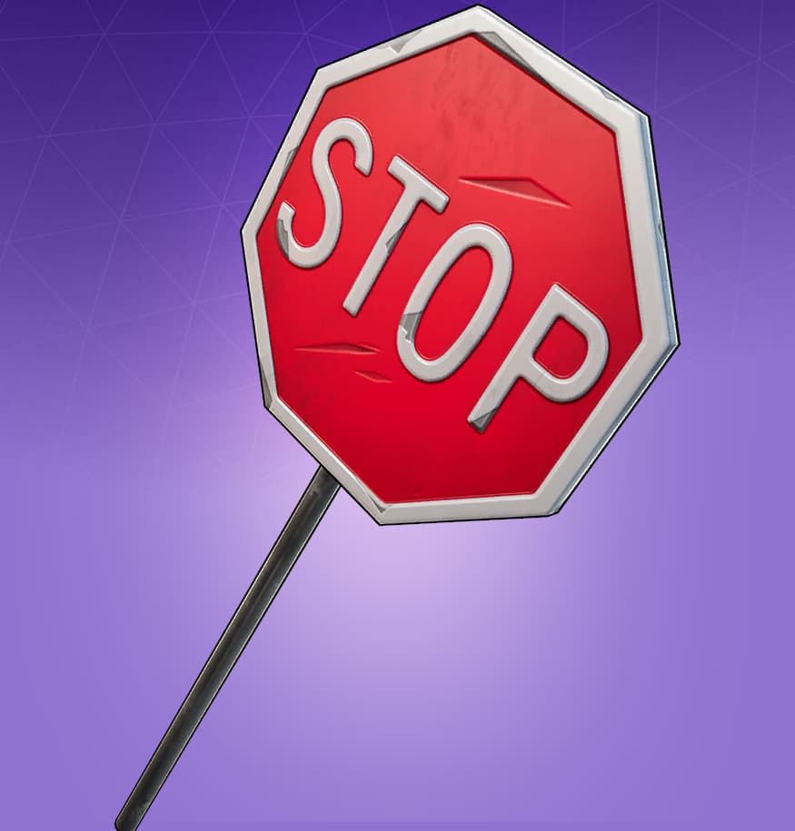 Fortnite x Lethal Company crossover Stop Sign harvesting tool