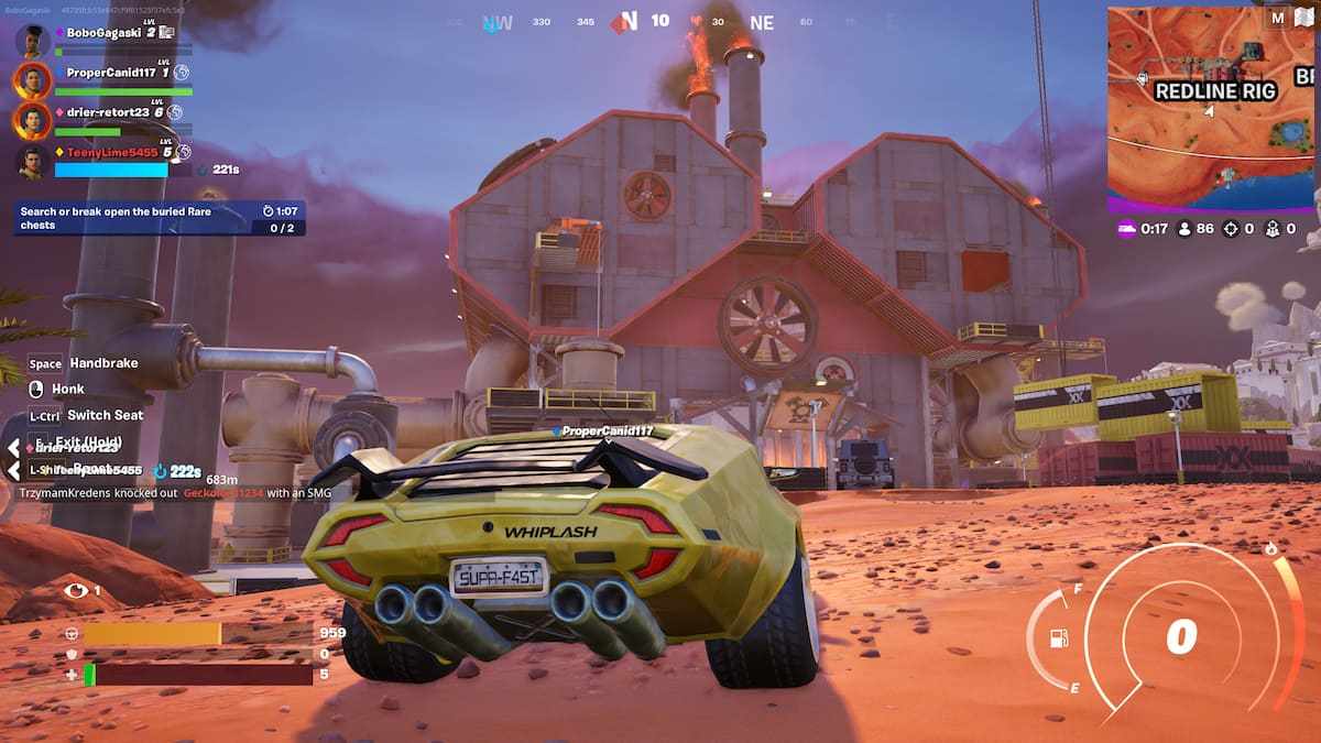 Redline Rig Dropmap Fn How to search containers at Wasteland Landmarks in Fortnite (Map ...