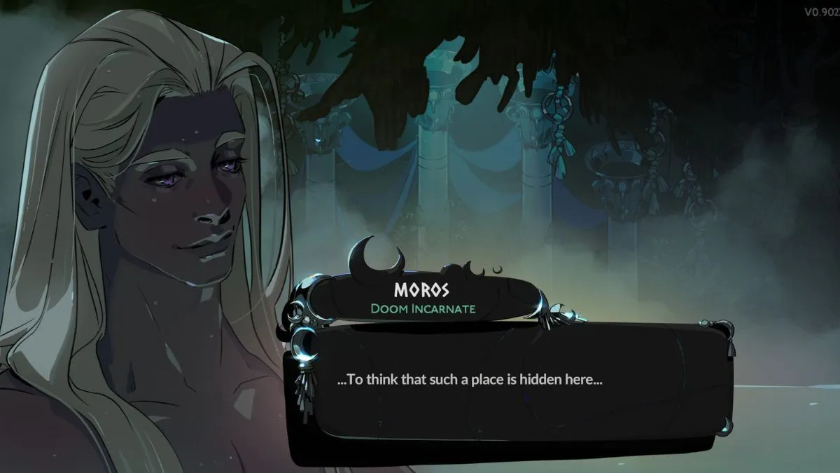 Moros in the Hot Springs in Crossroads in Hades 2